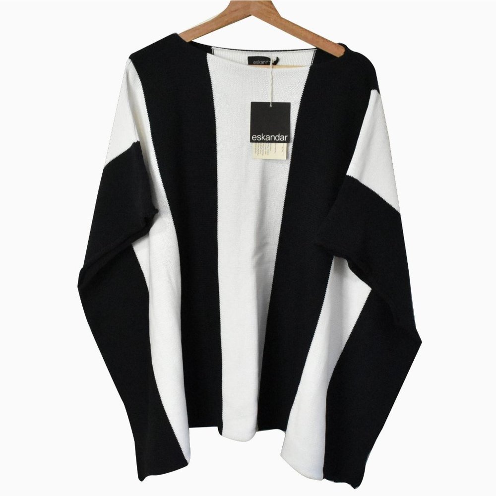 Eskandar NWT $ 1985 Knit Wide Poncho Sweater Top